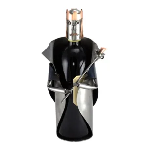 Nuts and bolts sculpture "Wine Bottle Holder Queen"