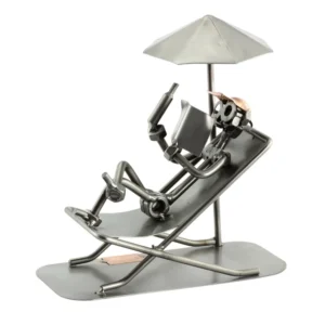 Nuts and bolts sculpture "Vacationists"