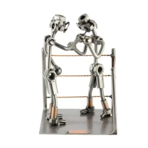 Nuts and bolts sculpture "Boxing"