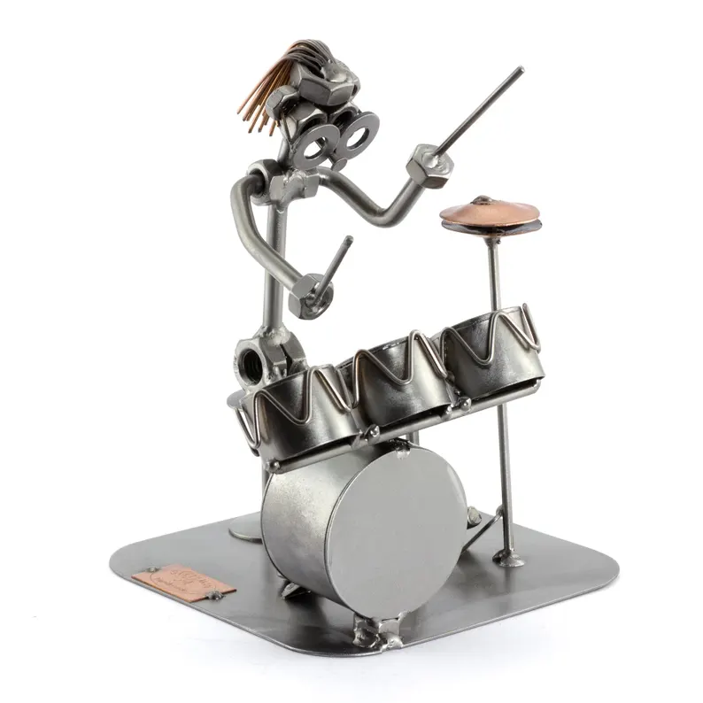 Nuts and bolts sculpture "Drummer"