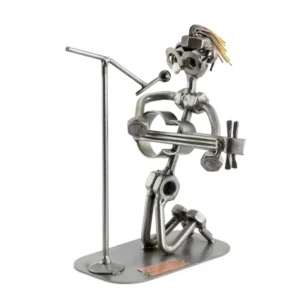 Nuts and bolts sculpture "Guitarist"