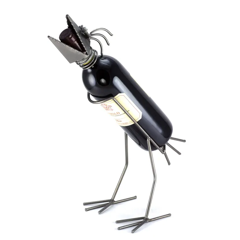 Nuts and bolts sculpture "Wine Bird"